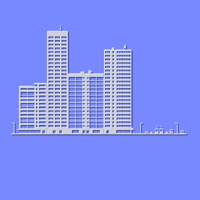 City Blue Square, par Xavier E. G. Dierick